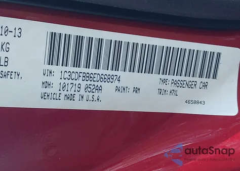 2014 Dodge Dart Sxt from USA, damaged, VIN 1C3CDFBB6ED668974